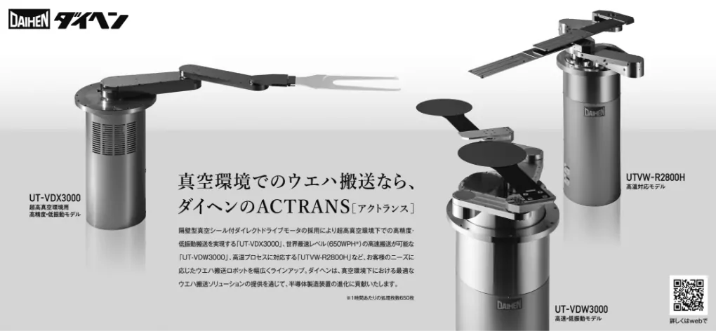 Expanded lineup of vacuum wafer transfer robots